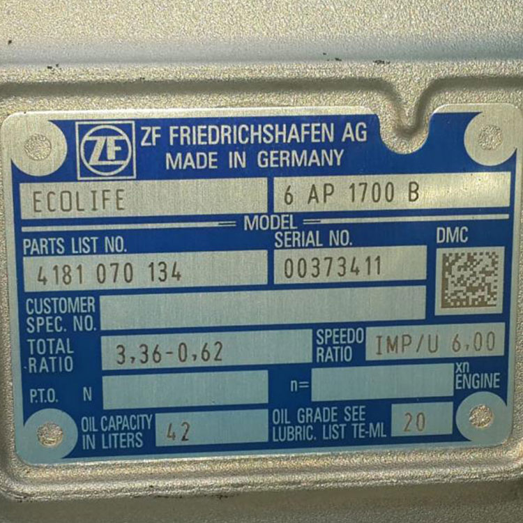 ZF6AP1700B Gearbox Assembly 4181 070 134