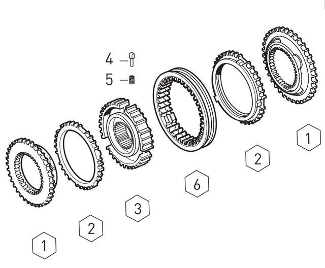 1356204006 ZF 3rd/4th Constant Synchronizer Kit
