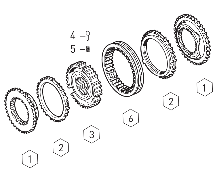 1356204007 ZF 1st/2nd Constant Synchronizer Kit