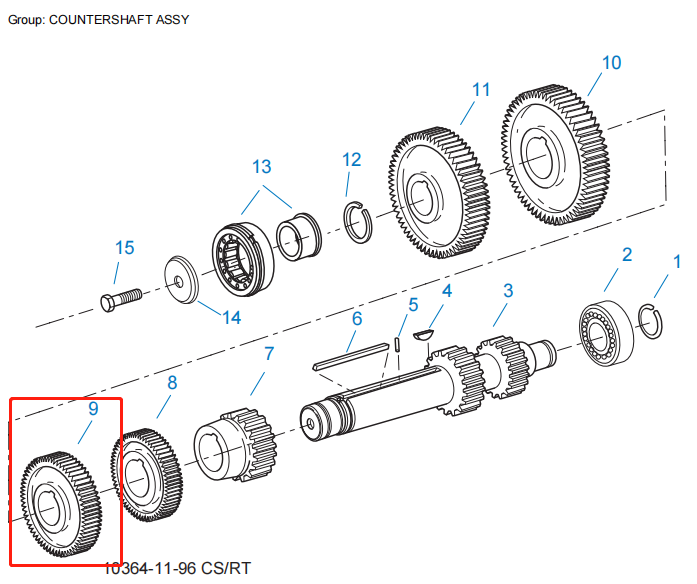 Gearbox Parts 73 Teeth Countershaft Gear 4303666 for Eaton Fuller