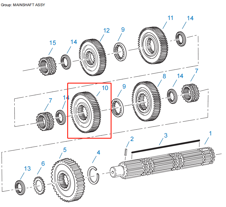 52 Teeth Mainshaft 1st Gears 4303701 for Eaton Fuller RTLO-18918 RTLO-20918