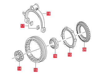 Volvo VT2214B VT2514 Gearbox Input Shaft Parts Bearing Synchronizer Nut Slider Fork 1656116 1673540 20760512 1521449 382565 1521934 