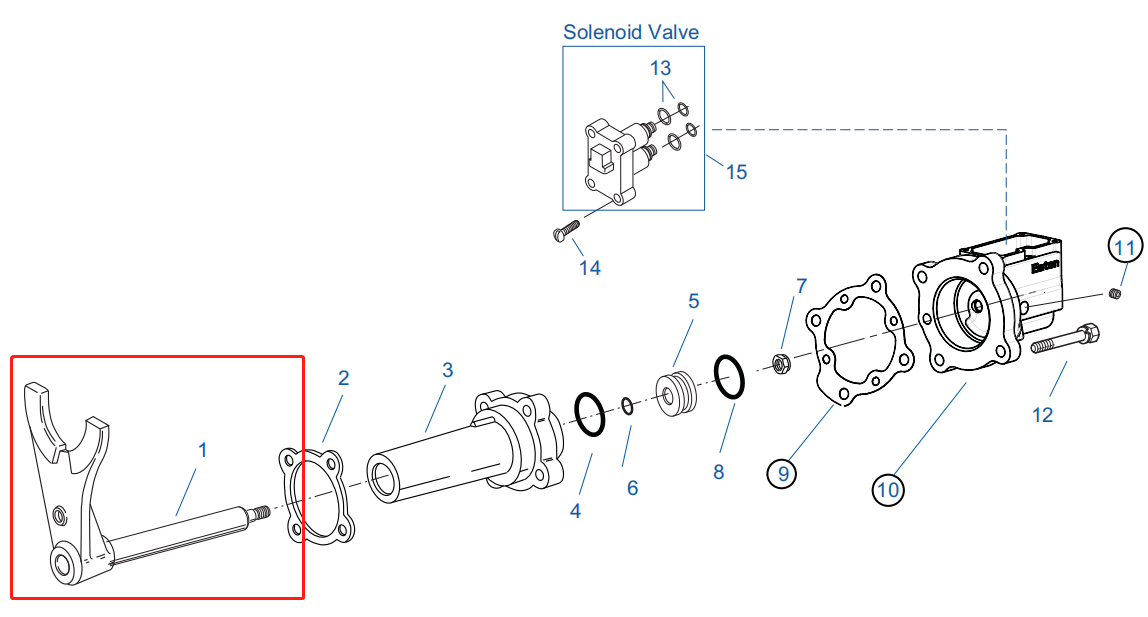 18 Speed Gearbox Fork Splitter Yoke Assy A-7012 A-6304 A-6892 for Eaton Fuller transmission