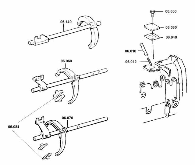 ZF 16S1650 Gearbox Parts Gear Shift Rail Fork