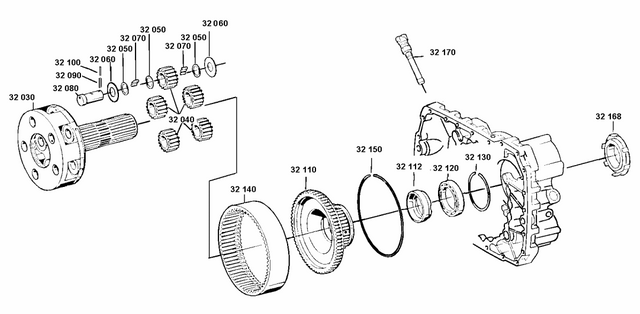 ZF 16S1650 Gearbox Parts Planetary Drive Kit 0091232022